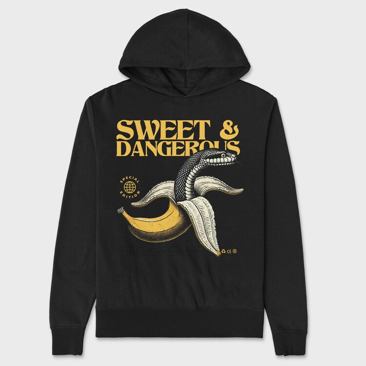 Dangerous Snake Banana Trend, Hanorac Oversize Barbati (Unisex)