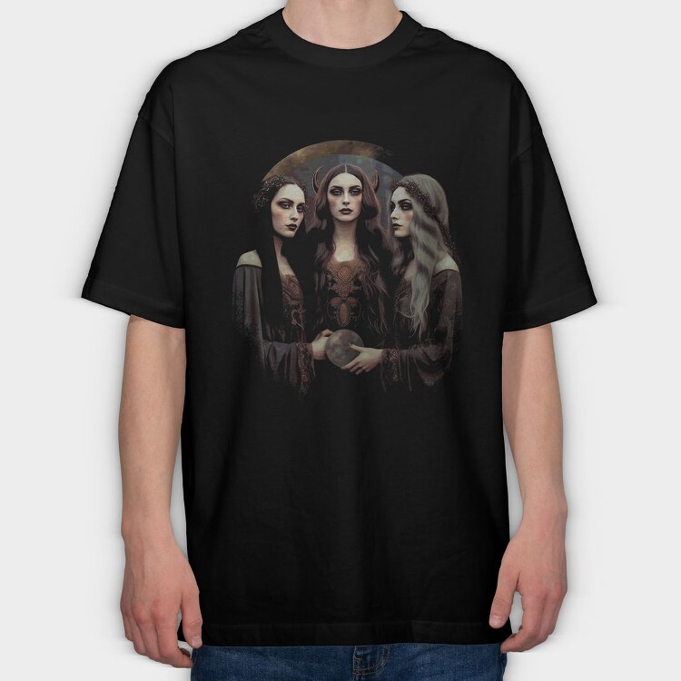Moon Goddesses, Tricou Oversize Barbati (Unisex)