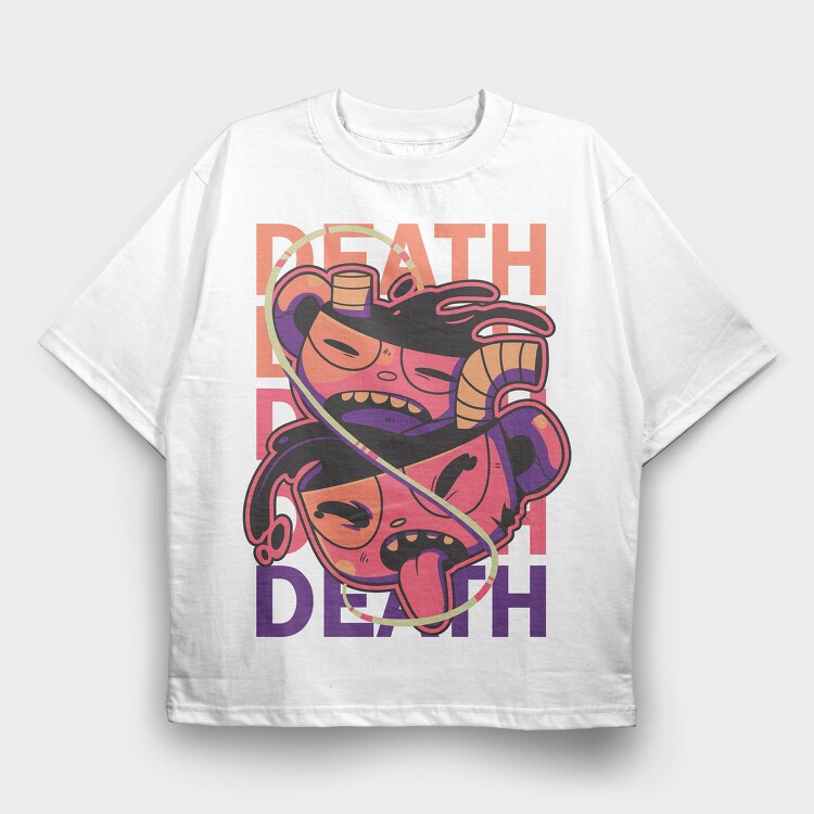 Cuphead 3, Tricou Oversize Barbati (Unisex)