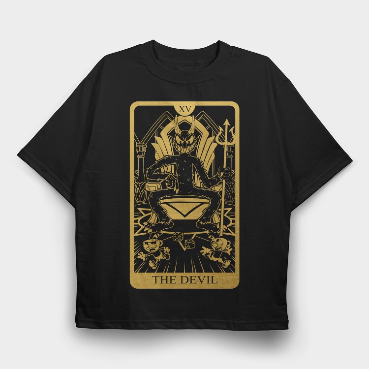 Cuphead 10, Tricou Oversize Barbati (Unisex)