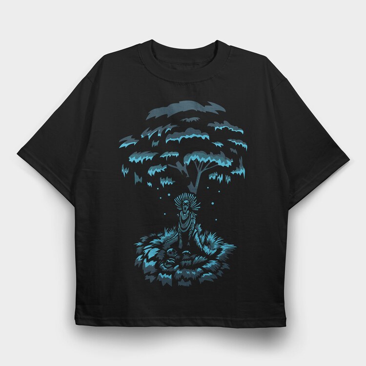 Dark Creature Creepy Demon Darkness, Tricou Oversize Barbati (Unisex)