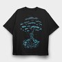 Dark Creature Creepy Demon Darkness, Tricou Oversize Barbati (Unisex)