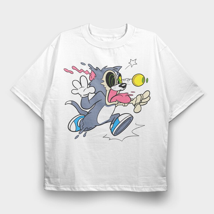 Crazy Tom, Tricou Oversize Barbati (Unisex)