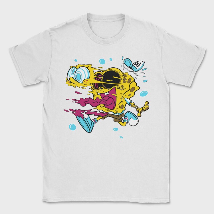 Crazy Sponge Bob, Tricou Barbati (Unisex)