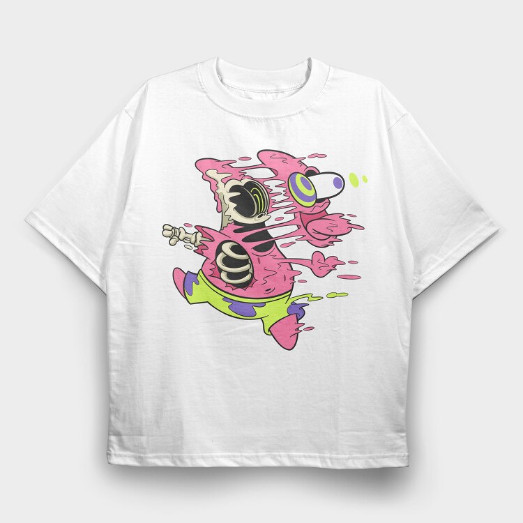 Crazy Patrick Star, Tricou Oversize Barbati (Unisex)