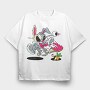 Crazy Bugs Bunny, Tricou Oversize Barbati (Unisex)