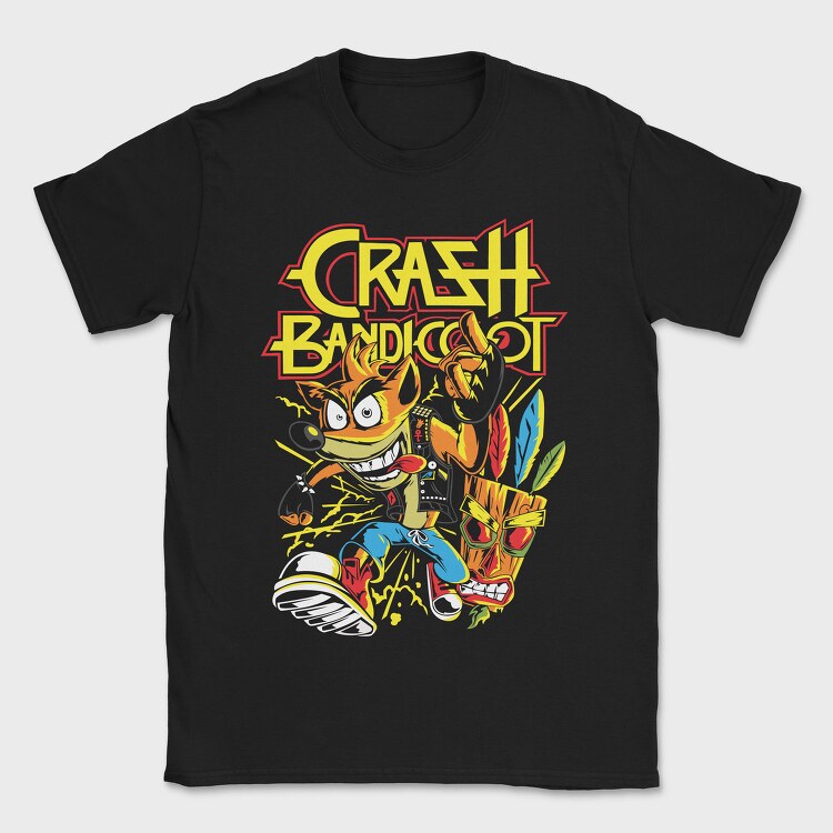 Crash Bandicoot, Tricou Barbati (Unisex)