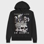 Skull With Cartoon Mushrooms Life In Death Tote, Hanorac Oversize Barbati (Unisex)