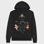 Skull With Clock And Insects Vintage Time, Hanorac Oversize Barbati (Unisex)