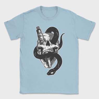 Skull With Snake Knife 01, Tricou Barbati (Unisex)