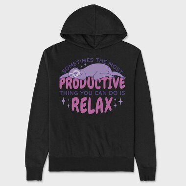 Sloth Animal Anime Sleeping, Hanorac Oversize Barbati (Unisex)