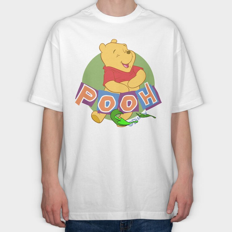 Cartoon Retro Winnie the Pooh 2, Tricou Oversize Barbati (Unisex)