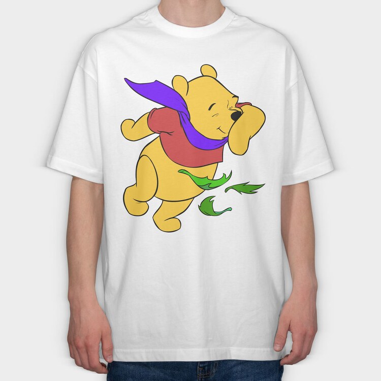 Cartoon Retro Winnie the Pooh 1, Tricou Oversize Barbati (Unisex)