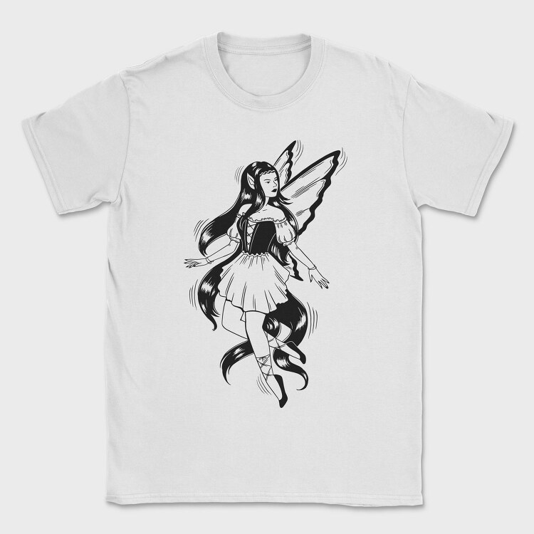 Dark Fairy Creature Hand Drawn, Tricou Barbati (Unisex)