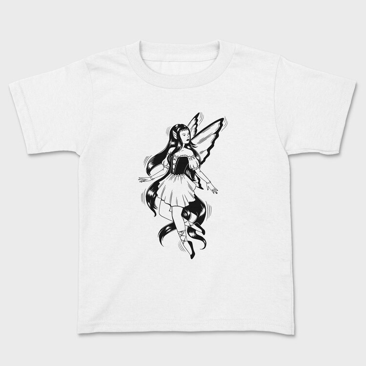 Dark Fairy Creature Hand Drawn, Tricou Copii