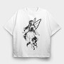 Dark Fairy Creature Hand Drawn, Tricou Oversize Barbati (Unisex)