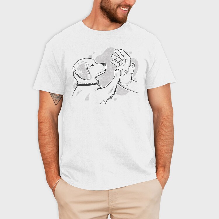 Hand Paw Dog, Tricou Barbati (Unisex)