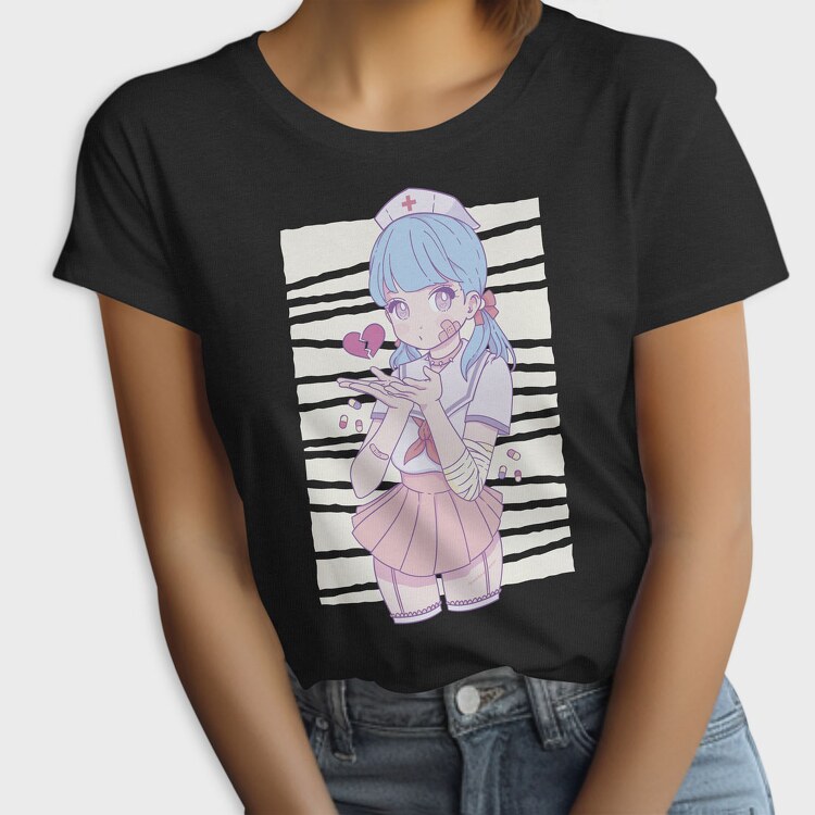 Menhera Nurse Kawaii Anime Girl, Tricou Femei