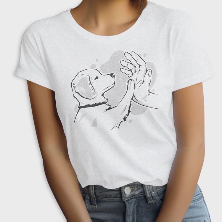 Hand Paw Dog, Tricou Femei