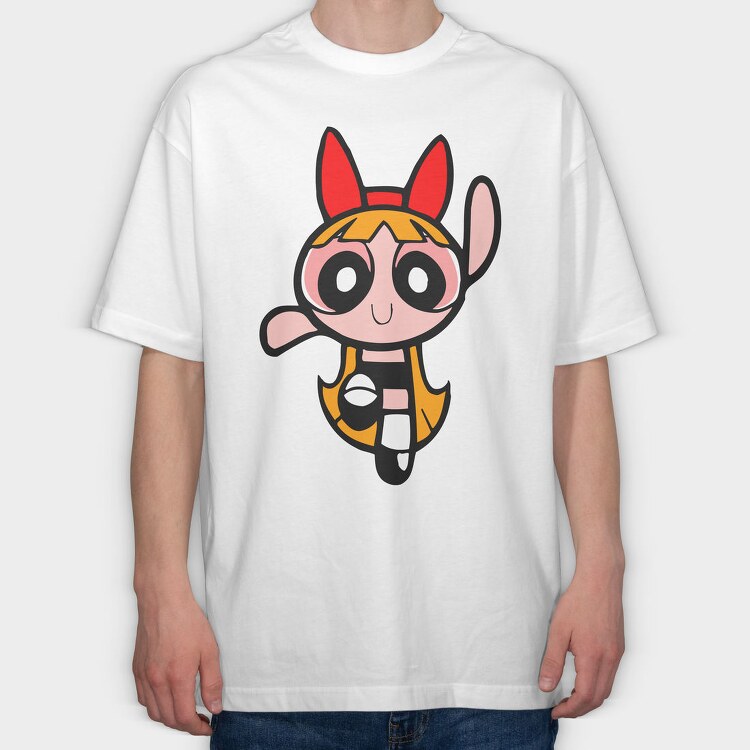 Cartoon Retro the Powerpuff Girls 5, Tricou Oversize Barbati (Unisex)