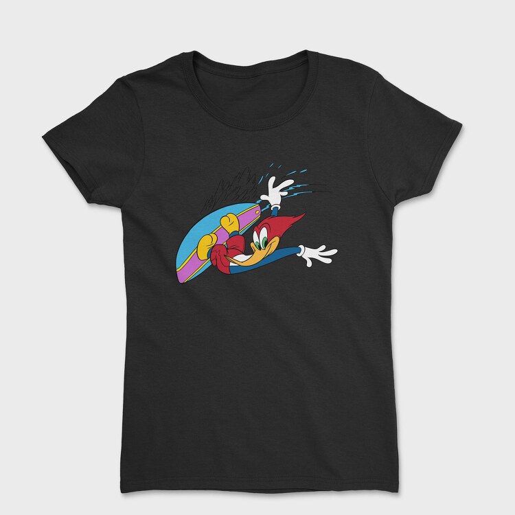 Cartoon Retro Woody Woodpecker 6, Tricou Femei