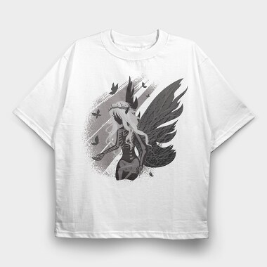 Dark Skeleton Fairy Fantasy Grunge, Tricou Oversize Barbati (Unisex)