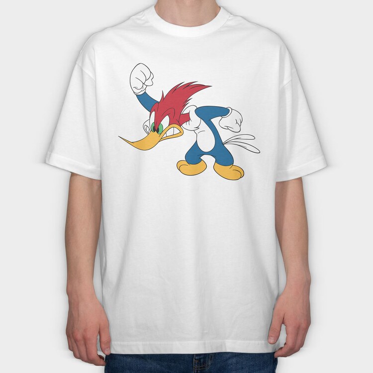 Cartoon Retro Woody Woodpecker 5, Tricou Oversize Barbati (Unisex)