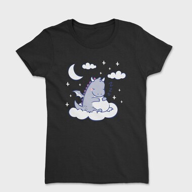 Sleepy Cute Dragon Tote, Tricou Femei