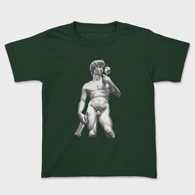 David Statue Wine Glass Realistic Michelangelo Cup Bottle, Tricou Copii