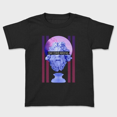Daydreaming Statue Vaporwave Sculpture, Tricou Copii