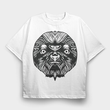 Sloth Mandala, Tricou Oversize Barbati (Unisex)