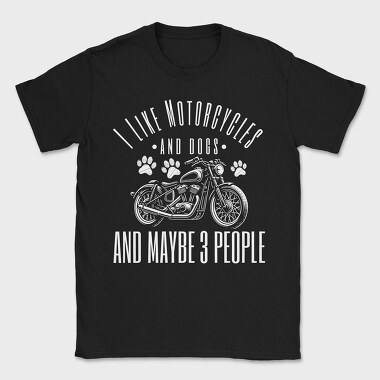 Motorcycle And Dogs Love Motorcycle Quote, Tricou Barbati (Unisex)