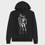Motorcyclist Couple Love, Hanorac Oversize Barbati (Unisex)