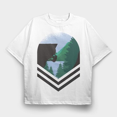 Mountain Climber Nature Bay Climber, Tricou Oversize Barbati (Unisex)