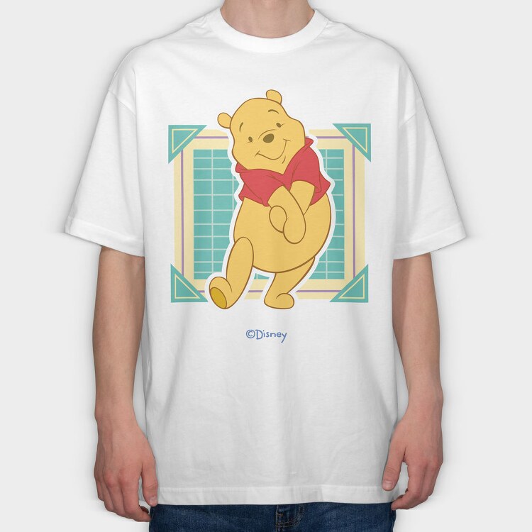 Cartoon Retro Winnie the Pooh 4, Tricou Oversize Barbati (Unisex)