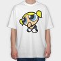 Cartoon Retro the Powerpuff Girls 3, Tricou Oversize Barbati (Unisex)