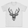 Deer Illustration With Text, Tricou Barbati (Unisex)