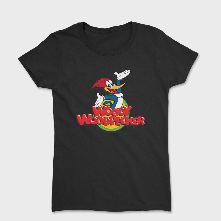 Cartoon Retro Woody Woodpecker 4, Tricou Femei