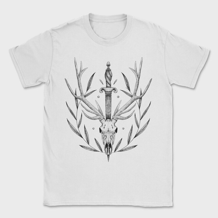 Deer Skull Sword, Tricou Barbati (Unisex)