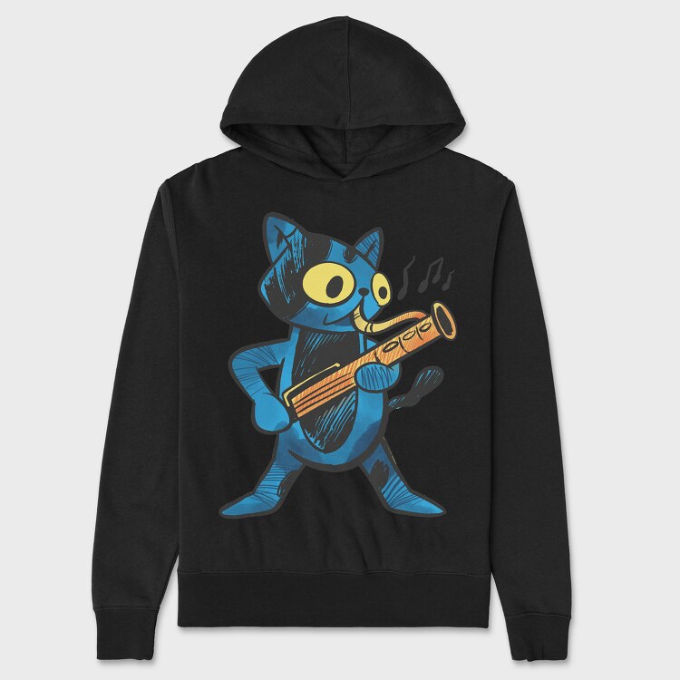 Cat Bassoon, Hanorac Oversize Barbati (Unisex)