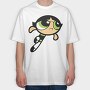 Cartoon Retro the Powerpuff Girls 2, Tricou Oversize Barbati (Unisex)