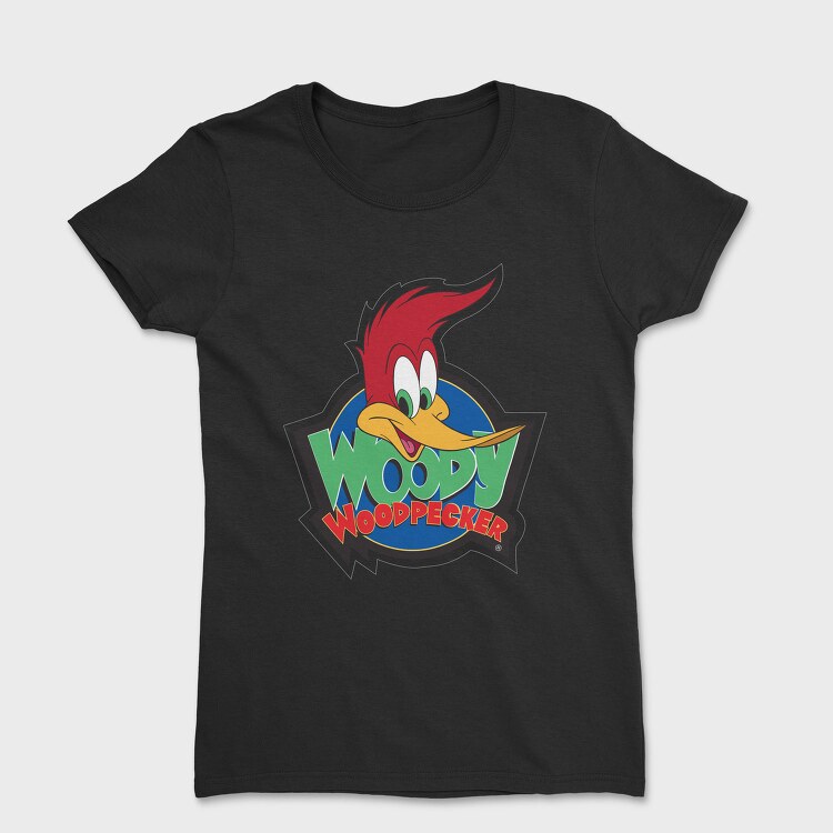 Cartoon Retro Woody Woodpecker 3, Tricou Femei