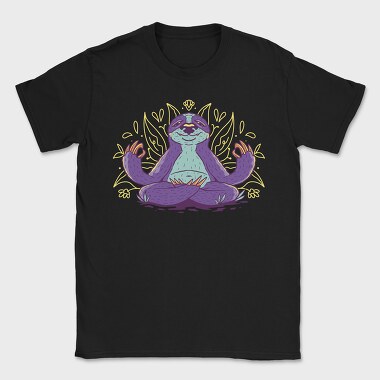 Sloth Doing Meditation Lotus Yoga Pose, Tricou Barbati (Unisex)