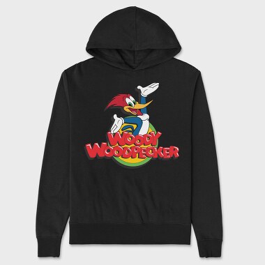 Cartoon Retro Woody Woodpecker 4, Hanorac Oversize Barbati (Unisex)