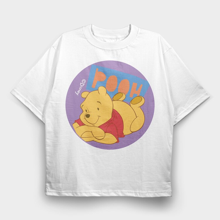 Cartoon Retro Winnie the Pooh 5, Tricou Oversize Barbati (Unisex)