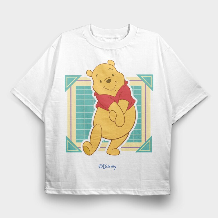 Cartoon Retro Winnie the Pooh 4, Tricou Oversize Barbati (Unisex)
