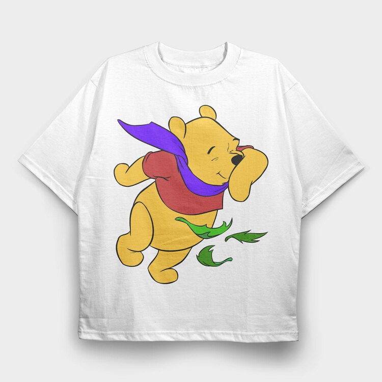 Cartoon Retro Winnie the Pooh 1, Tricou Oversize Barbati (Unisex)