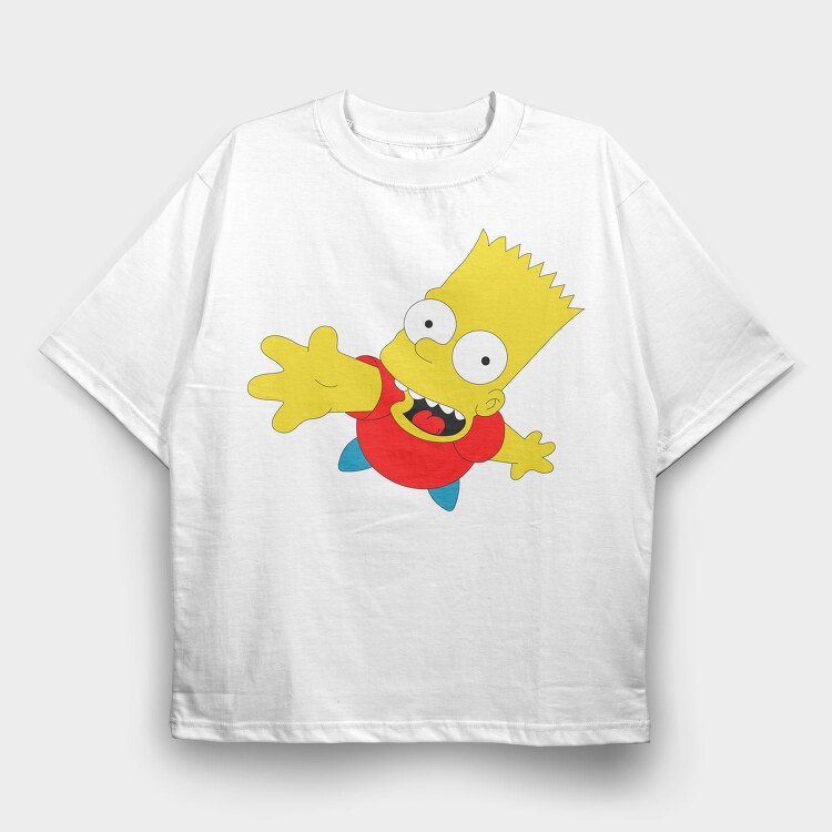Cartoon Retro the Simpsons 6, Tricou Oversize Barbati (Unisex)
