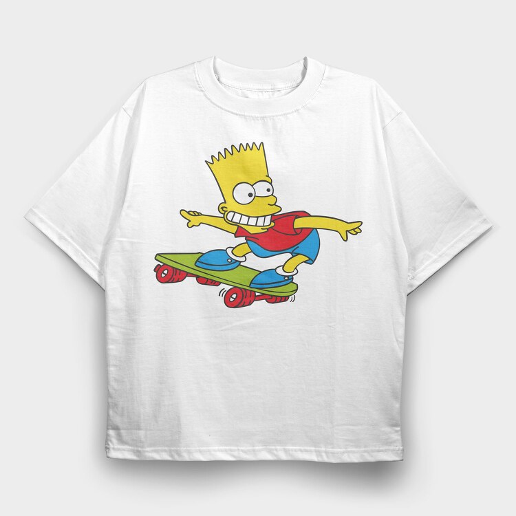 Cartoon Retro the Simpsons 5, Tricou Oversize Barbati (Unisex)