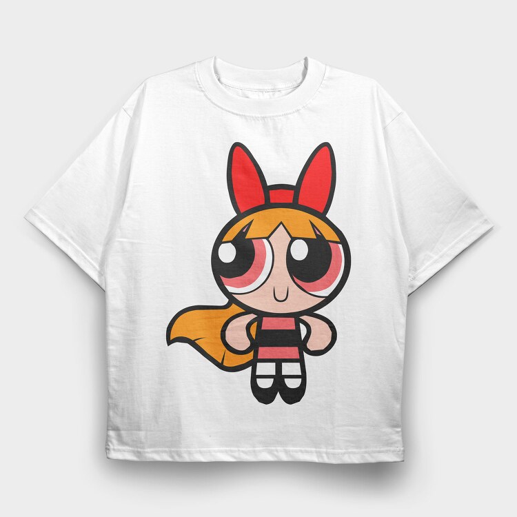 Cartoon Retro the Powerpuff Girls 6, Tricou Oversize Barbati (Unisex)